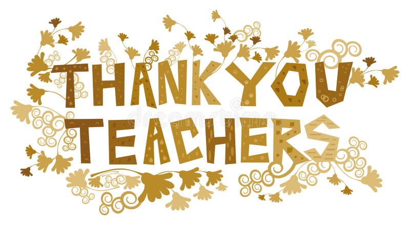 Download Thank You Teachers stock vector. Illustration of support ...
