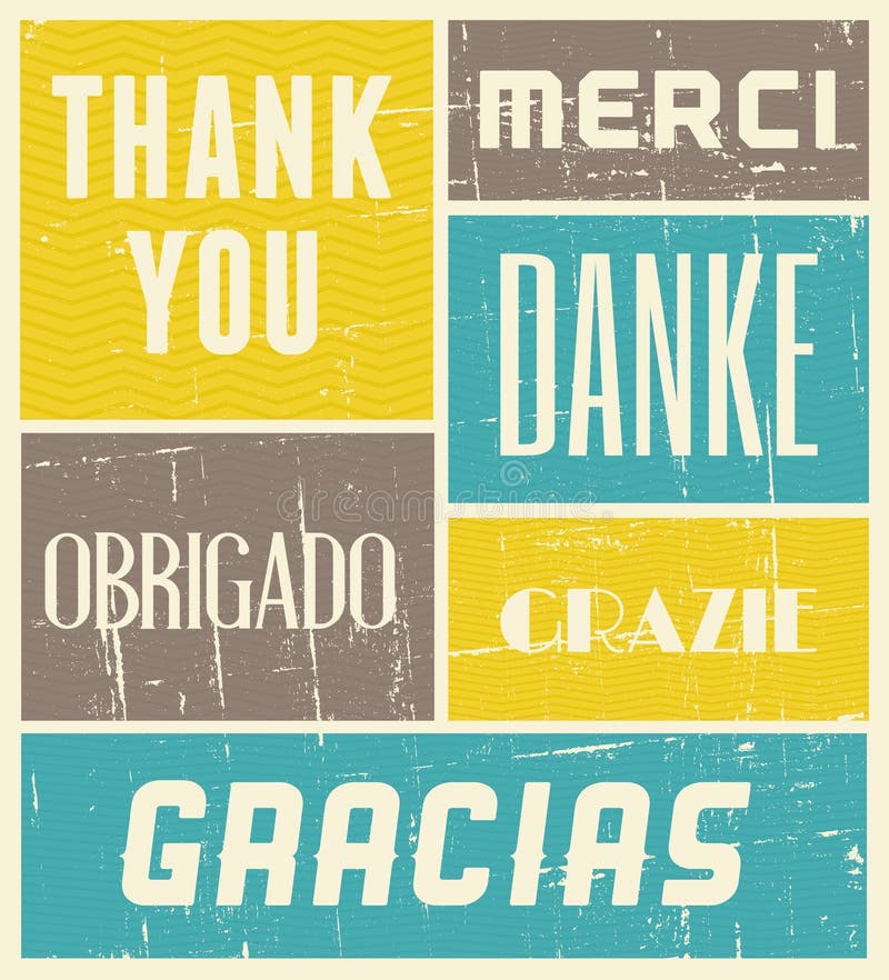 Thank You Illustration Different Languages Stock Illustrations – 217