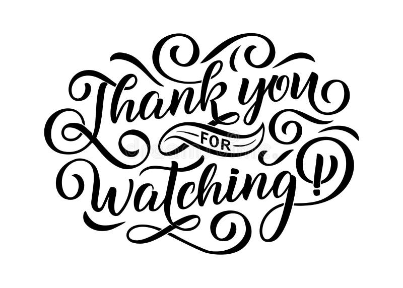 Thank You For Watching Cover Banner Template For Your Video Blog Article Presentation Trendy Background With Text Stock Illustration Illustration Of Isolated Decorative