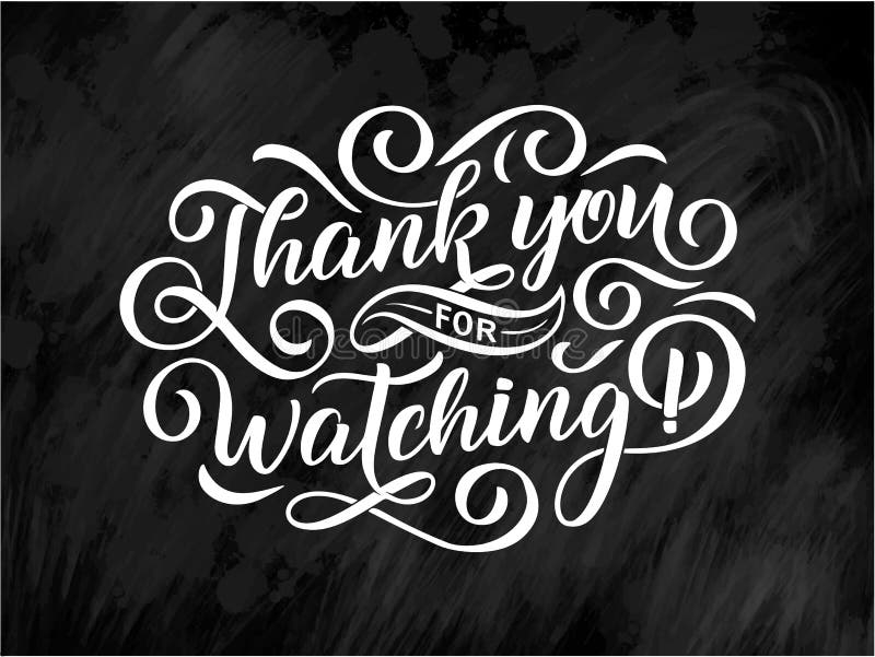Thank You For Watching Cover Banner Template For Your Video Blog Article Presentation Trendy Background With Text Stock Illustration Illustration Of Phrase Graphic
