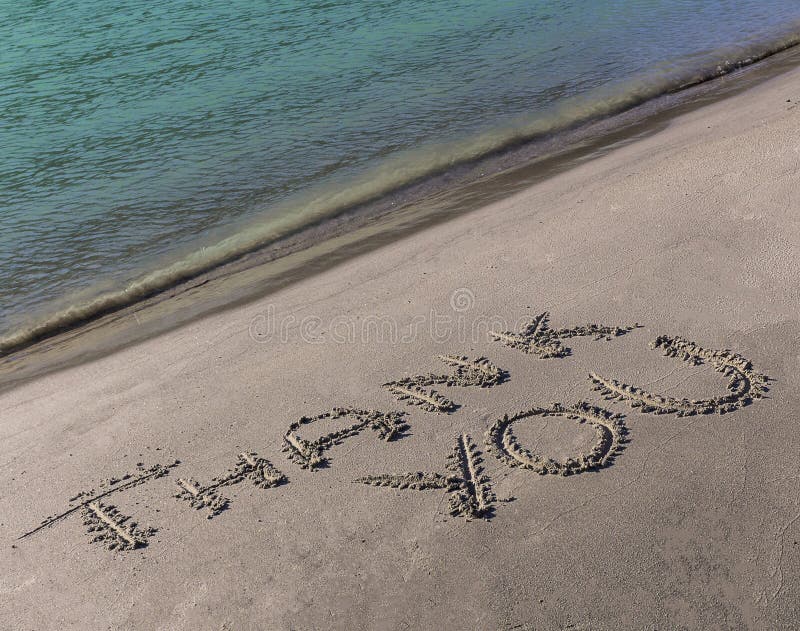 Thank you word drawn on the riverside of ganges stock images Thank you word drawn on the riverside of ganges stock images