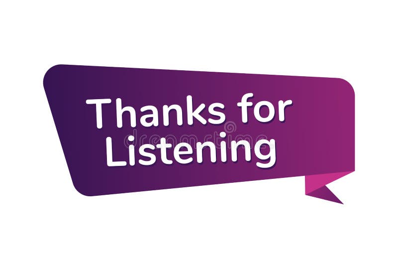 Thanks for Listening, Thanks for Listening Image Vector Stock Vector ...