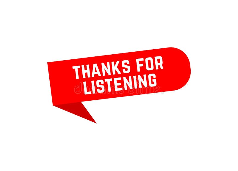 Thanks for Listening, Thanks for Listening Image Vector Stock Vector ...
