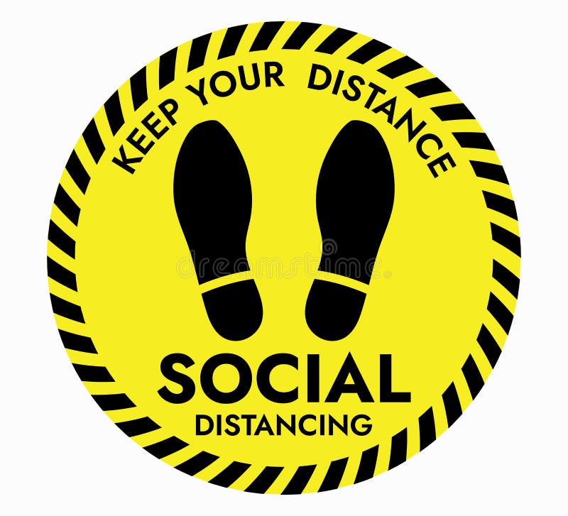 Social Distancing Floor Door Stickers Keep your Distance Stickers Warning Sign 