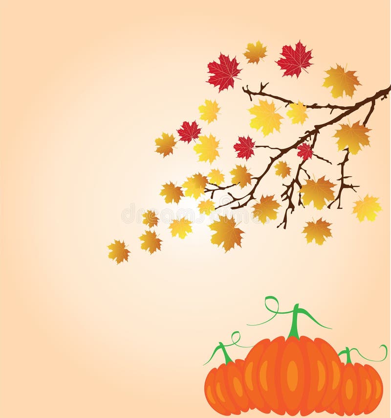 Thanksgiving Fall Harvest and Vines Border Stock Vector - Illustration ...