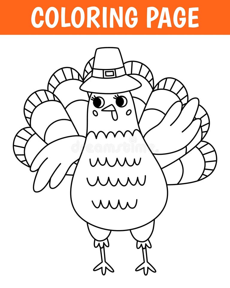 Printable Turkey Line Drawing Stock Illustrations 120 Printable