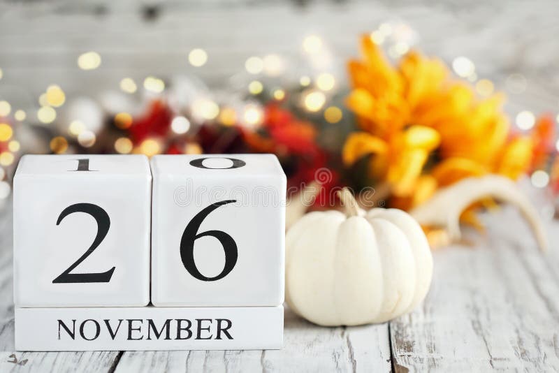 Thanksgiving Day Date On Calendar Background Closeup Stock Photo, Picture  and Royalty Free Image. Image 52592074.