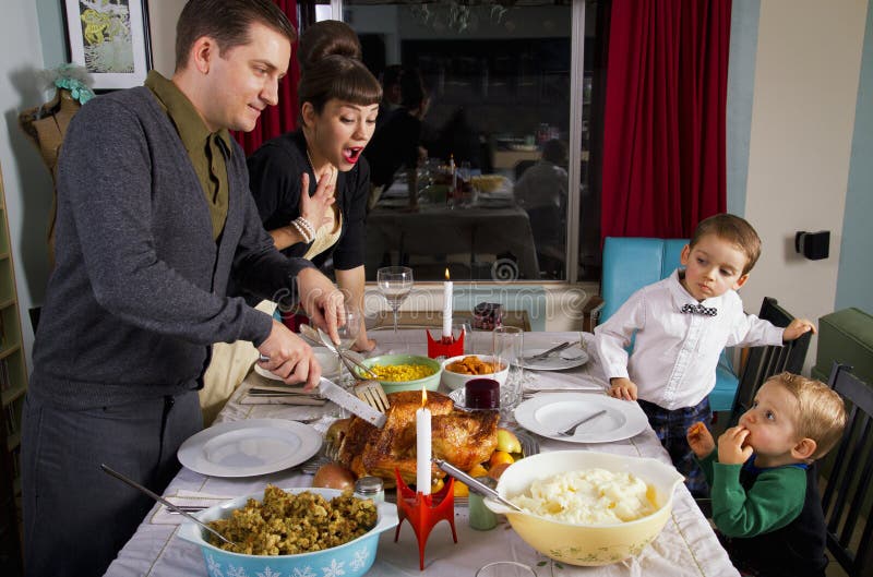 Thanksgiving Dinner Turkey Family
