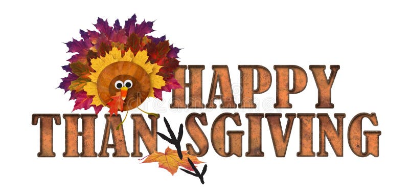 Thanksgiving heureux Art Logo avec le nez d'Autumn Leaves et de bonbons au maïs de la Turquie illustration libre de droits Thanksgiving heureux Art Logo avec le nez d'Autumn Leaves et de bonbons au maïs de la Turquie illustration libre de droits