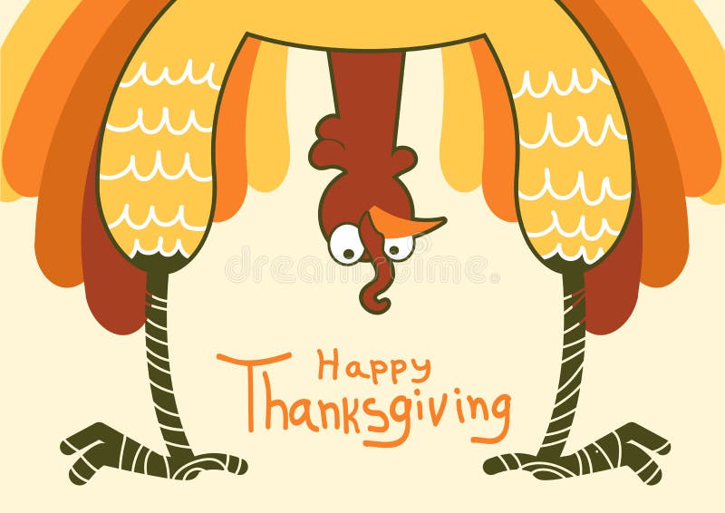 Thanksgiving turkey. Happy Thanksgiving Day. Stock Vector