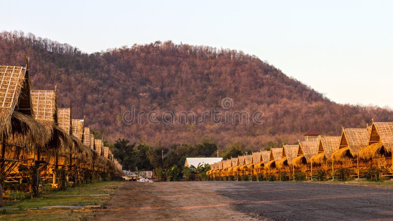 Thatched bamboo huts Mountain.