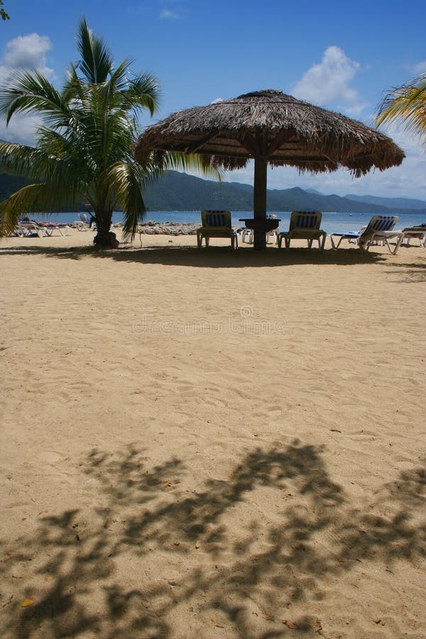 Thatched-Roof Beach Umbrella