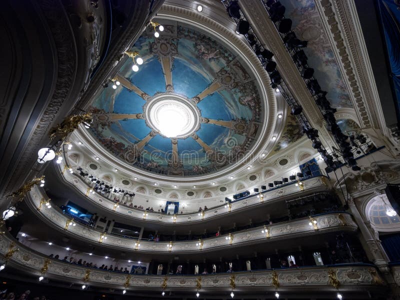 Saint Petersburg, Russia - December 1 2017. 
Interior of Tovstonogov Bolshoi Drama theater.