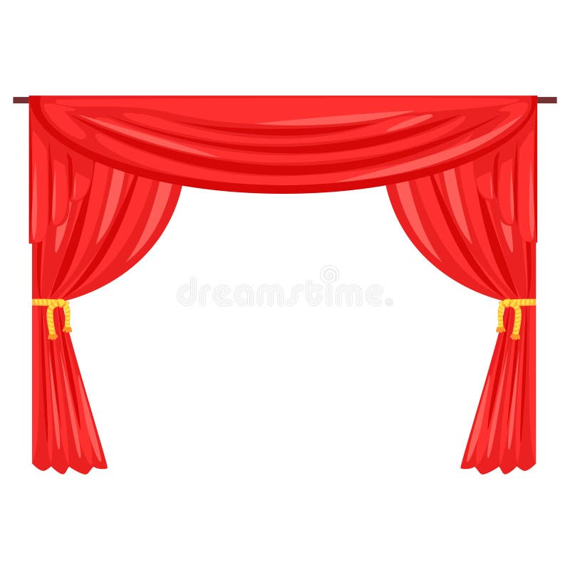 Theater Stage Drape Curtain Vector Illustration Stock Vector ...