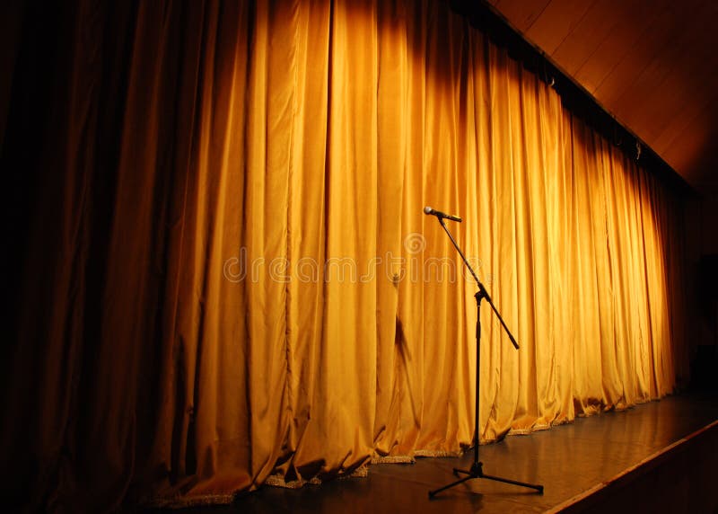 Theater Stage with Microphone Stock Photo Image of movie, film 8370494