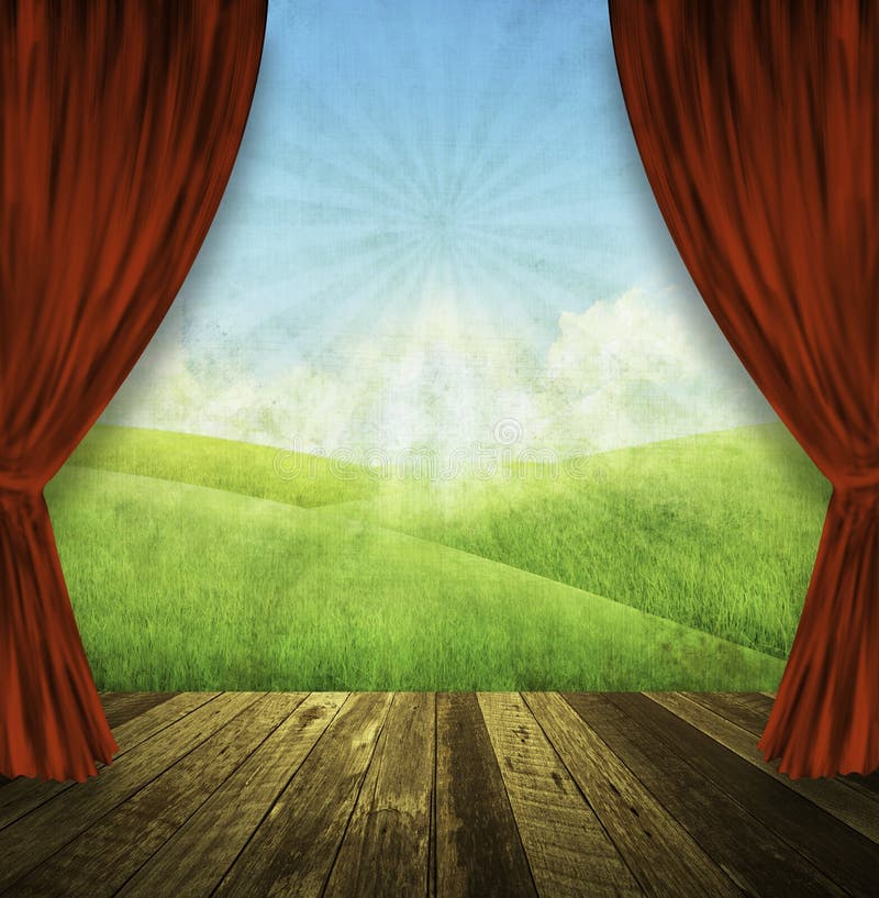 Theater stage nature background