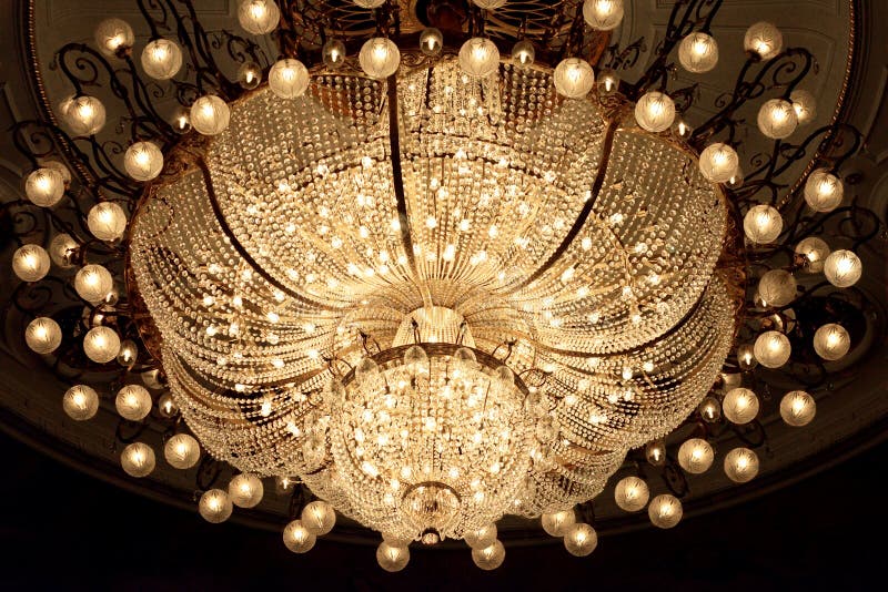 Theater chandelier in Moscow, Russia. Theater chandelier in Moscow, Russia