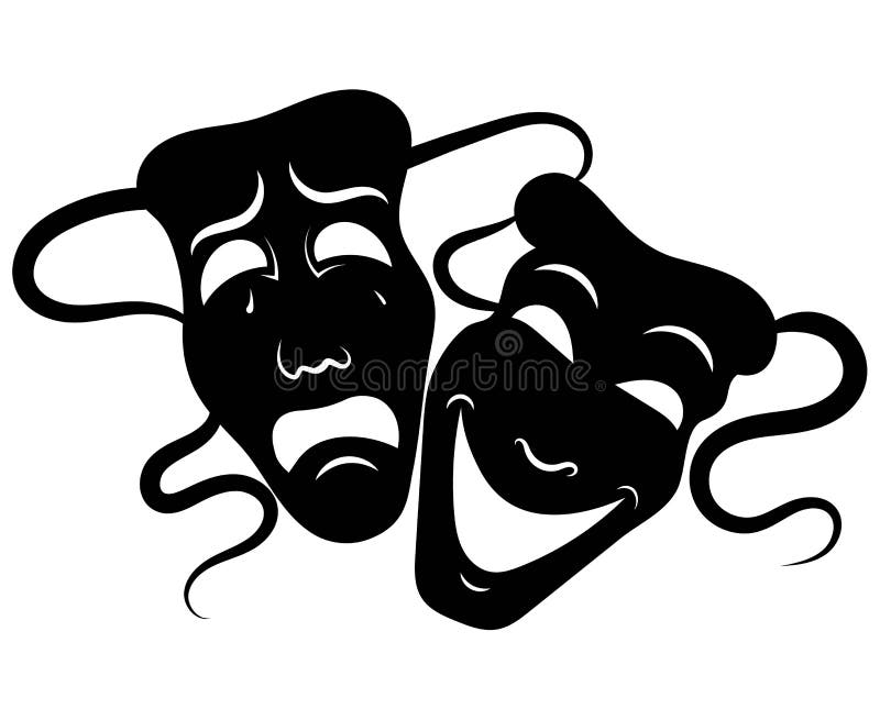 comedy and tragedy tattoo  Clip Art Library