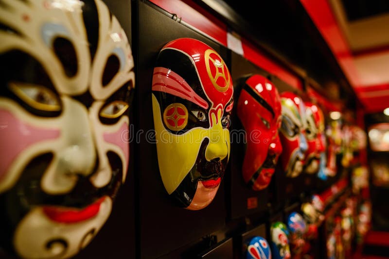 Theatrical masks,Chinese opera facial make-up royalty free stock photography Theatrical masks,Chinese opera facial make-up royalty free stock photography