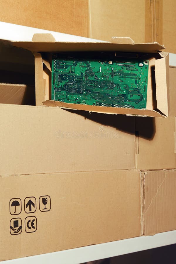 Theft Of Computers In A Warehouse During A Lockdown. Empty Warehouse