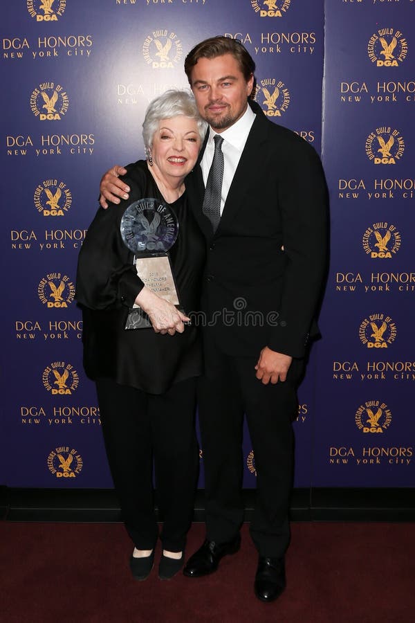 NEW YORK-OCT 15: Film editor Thelma Schoonmaker (L) and Leonardo DiCaprio attend the DGA Honors Gala 2015 at the DGA Theater on October 15, 2015 in New York City. NEW YORK-OCT 15: Film editor Thelma Schoonmaker (L) and Leonardo DiCaprio attend the DGA Honors Gala 2015 at the DGA Theater on October 15, 2015 in New York City.