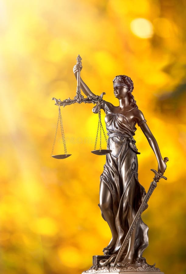 Themis in Spotlight, Law Concept. Stock Image Image of lawyer