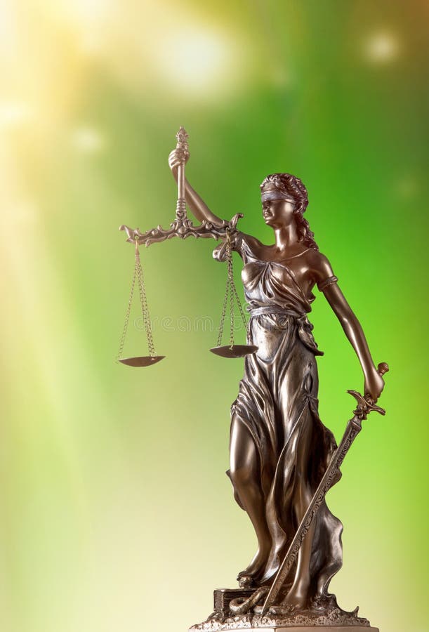 Themis in Spotlight, Law Concept. Stock Image Image of lawyer