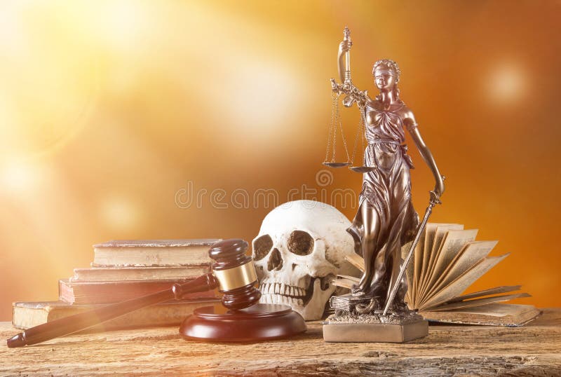 Themis in Spotlight, Law Concept. Stock Image Image of lawyer