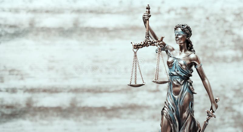 Themis Statue Justice Scales Law advokat Business Concept royaltyfri foto
