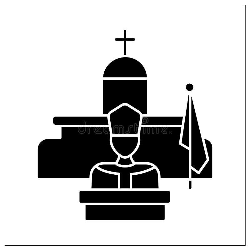 Theocracy glyph icon stock vector. Illustration of legal - 242871982