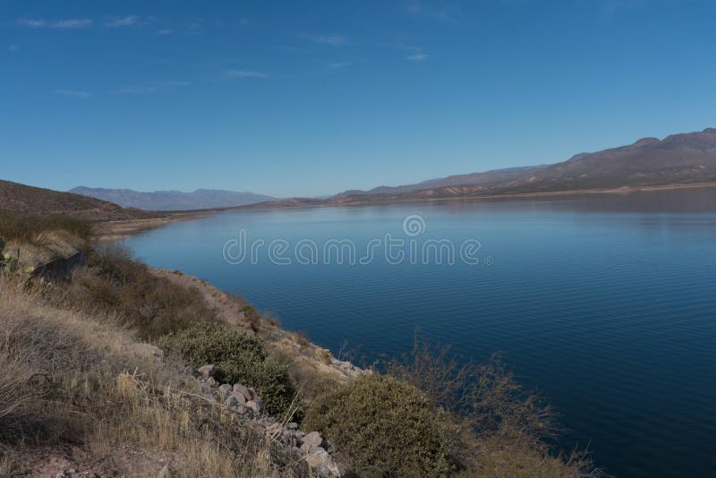 Theodore Roosevelt Lake in southern Arizona. stock image Theodore Roosevelt Lake in southern Arizona. stock image