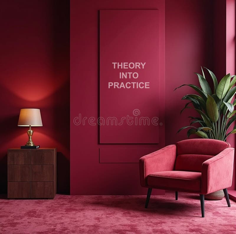 Theory Into Practice text message written on note page. Education and business concept royalty free stock photos