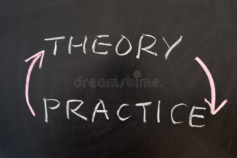 Theory and practice royalty free stock image