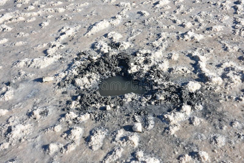 Therapeutic Mud in Dried Salt Lake, Salt Lake, Bottom of Salt Lake