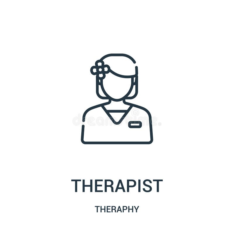 therapist icon vector from theraphy collection. Thin line therapist outline icon vector illustration