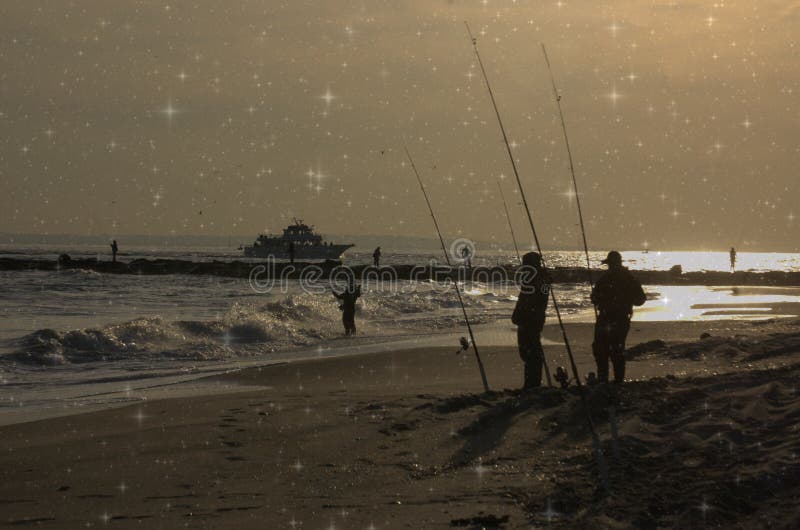 New york city breezy point fishing spot anglers night