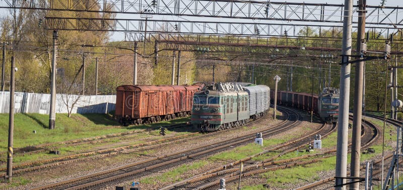 Old trains in Ukraine between Ternopil and Kyev stock photography Old trains in Ukraine between Ternopil and Kyev stock photography