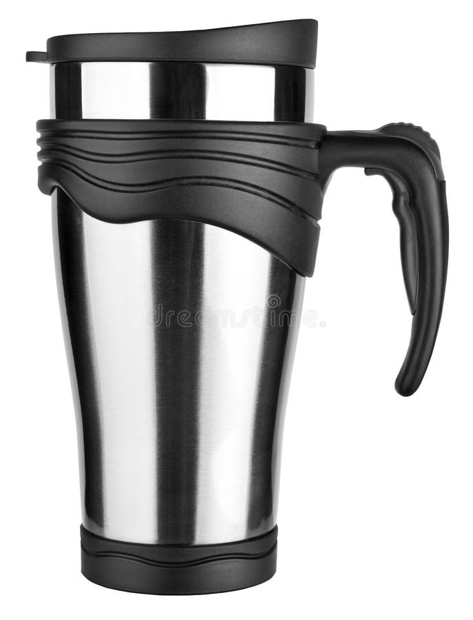 Thermal Cup Isolated on White, with Clipping Path Stock Photo Image