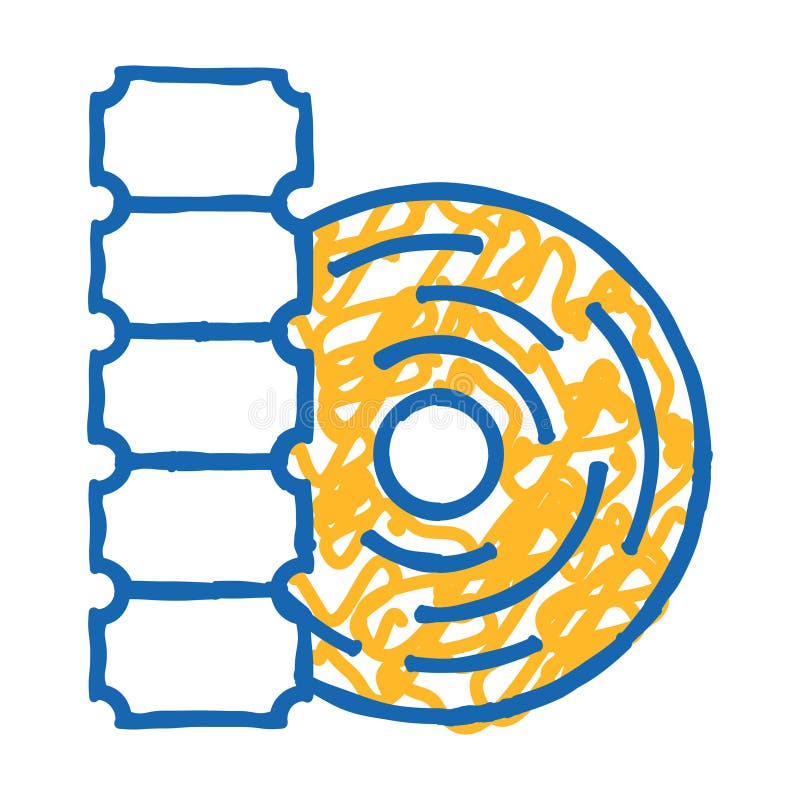 Thermal label icon doodle illustration royalty free illustration