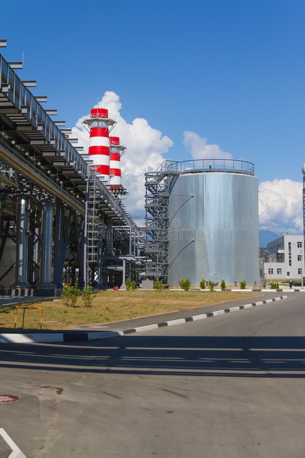 Thermal power plant stock image. Image of blue, high - 35997731