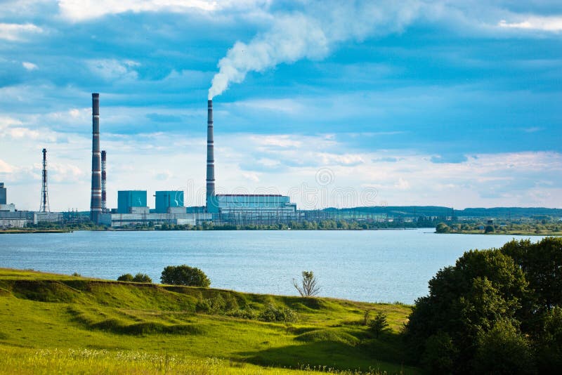 Thermal power-station stock photo. Image of horizontal - 15286404