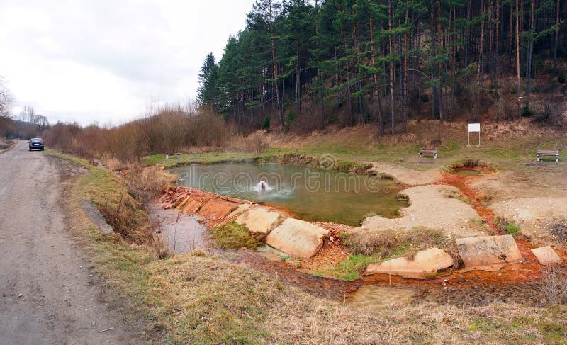 Thermal spring Medokys, Natural Monument, Kalameny