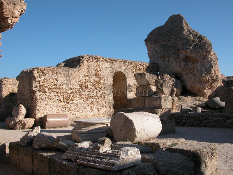 Thermes Van Antoninus Pius in Carthago Stock Foto - Image of hannibal ...