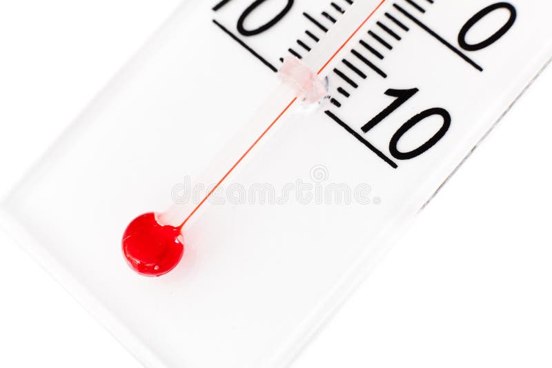 Thermometer on isolated white background