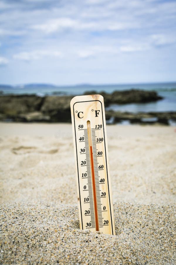 A Very High Temperature Thermometer Marking Stock Photo, Picture