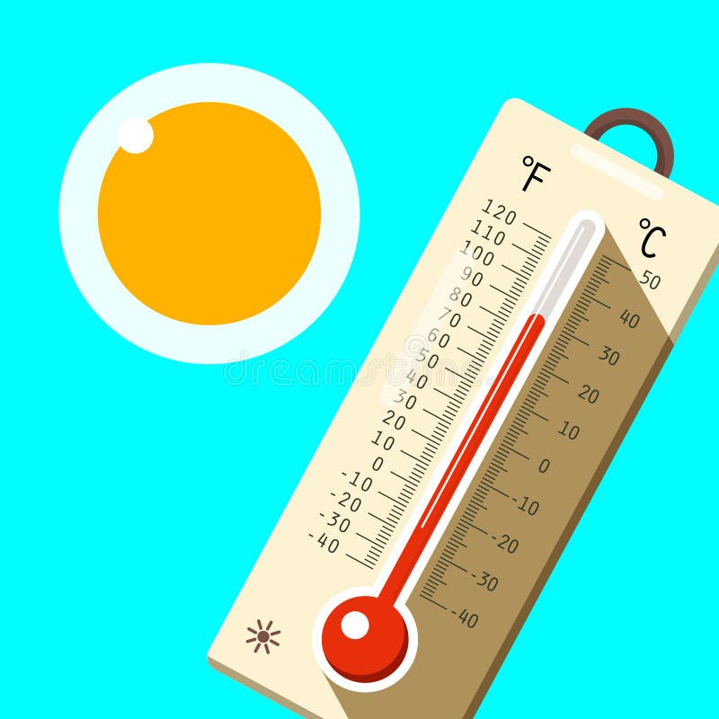 Thermometer for measuring indoor or outdoor air Vector Image