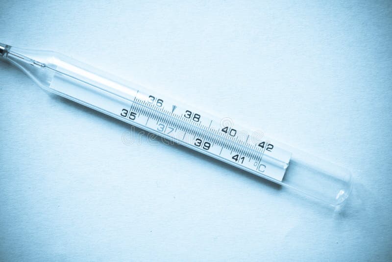 Thermometer in blue tint