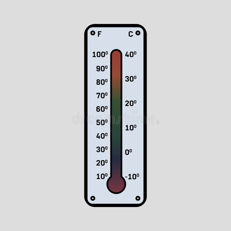 Outdoor thermometer icon cartoon style Royalty Free Vector