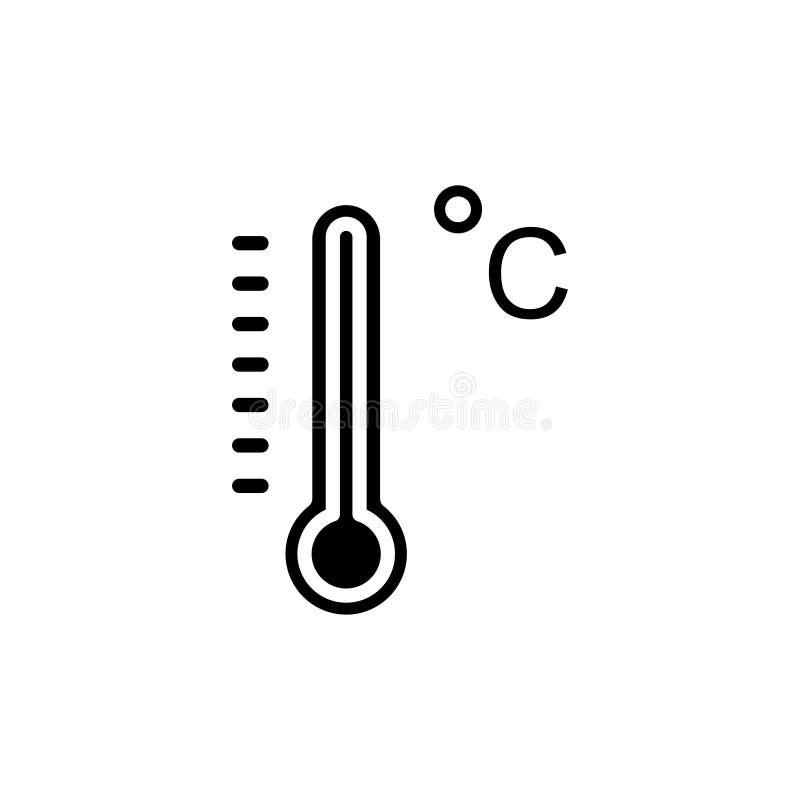 Thermometer icon flat vector template design trendy