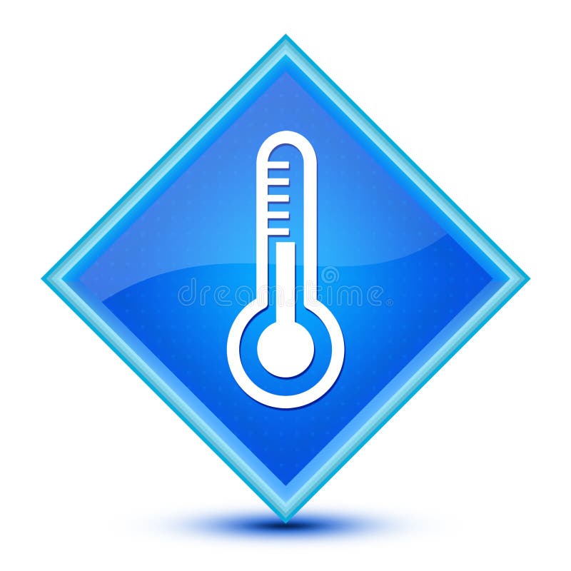 Thermometer icon or button stock vector. Illustration of clinical - 6770903